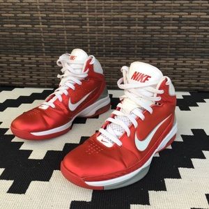 Women’s Nike Air Max red high top sneakers